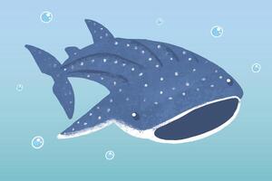 Ocean Set Whale Shark vector