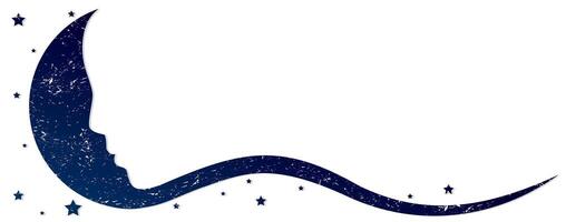 Symbol of moon with stars. vector
