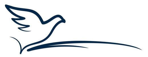 Logo of flying bird. vector