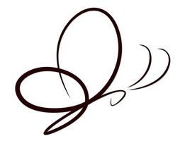Sketch of butterfly. vector