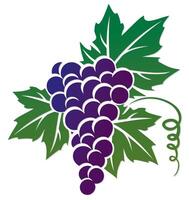 Symbol of grapes. vector