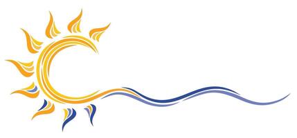 Symbol Sun and Sea. vector