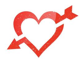 Heart Symbol with an arrow. vector