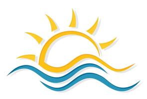 Sun and the Sea Symbol. vector