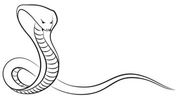 Sketch of a snake. vector