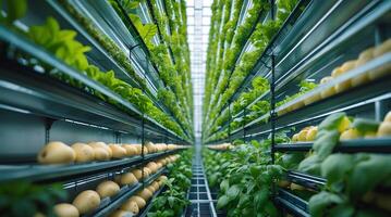 Innovative vertical farming solutions addressing climate change challenges photo