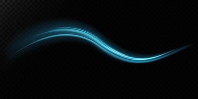 An Elegant Blue Light Wave gracefully dances on a Dark Background creating a mesmerizing visual experience vector