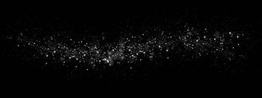Dazzling and Sparkling Stardust Gently Floating Against a Deep, Black Background, Full of Wonder and Mystique vector
