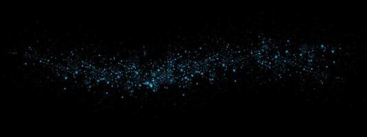 Glistening Aqua Particles Float Gently Against a Dark and Enigmatic Background, Creating an Intriguing Scene vector