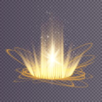 An Elegant Golden Light Burst Effect Designed for Enhancing Visual Projects with a Touch of Sophistication