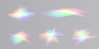 Experience Vibrant and Colorful Light Effects Combined with Sparkles for Your Contemporary Digital Design Projects vector