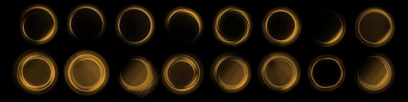 The various Phases of a Solar Eclipse are beautifully displayed against a stunning black background vector