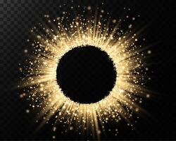 A captivating Golden Sparkle Aura surrounded by a rich Dark Center, perfect for any artistic creation vector