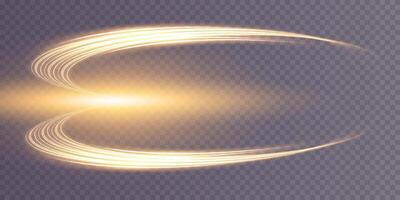Experience the captivating Glowing Light Trails and Sparks Effect, perfect for various Creative Designs vector