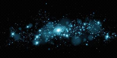 Breathtaking Cosmic Glow Featuring Blue Sparkles and Mesmerizing Galaxy Effects for a Stunning Visual Experience vector