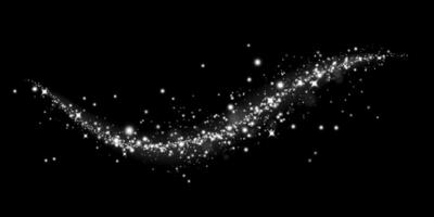 A Beautiful Display of Sparkling Star Dust Against a Deep Black Background An Enchanting Glitter Effect vector