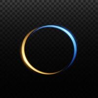 A Chic and Stylish Blue and Gold Circular Design Featuring a Beautiful Gradient Effect for Visual Appeal vector