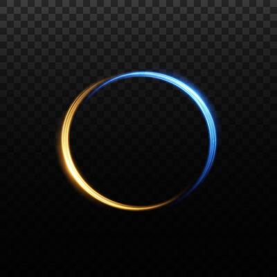 A Chic and Stylish Blue and Gold Circular Design Featuring a Beautiful Gradient Effect for Visual Appeal