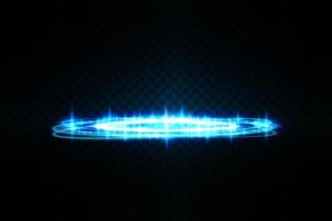 Explore a stunning and futuristic blue light effect featuring vibrant glowing particles throughout the design vector