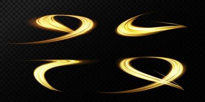 Beautifully designed elegant golden swirls and curves that are perfect for various graphic design elements vector
