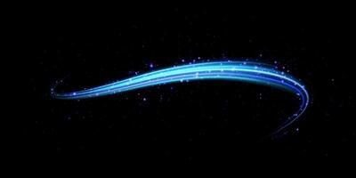 An Elegant Blue Light Glow set against a Deep Black Background creates a mesmerizing visual experience vector
