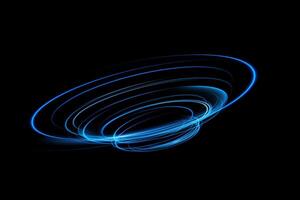 Dynamic and Captivating Blue Light Swirls Dance on a Dark Background, Creating an Aesthetic Visual Experience vector