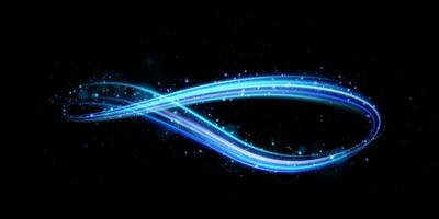 An Abstract Blue Infinity Loop Design Set Against a Dark Background for Enhanced Visual Aesthetic Appeal vector
