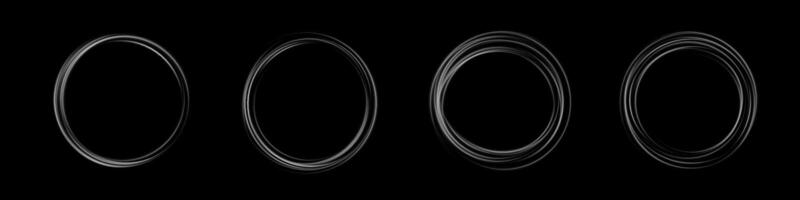 An Abstract Representation of Circular Patterns Against a Dark Background for Visual Aesthetic Impact vector
