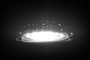 A Glowing Light Burst accompanied by Sparkles and a Rings Effect creating a beautiful visual experience vector