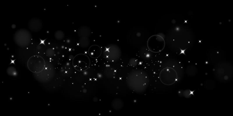 An Exquisite Beautiful Starlit Background Decorated with Sparkling Celestial Particles to Enrich the Atmosphere
