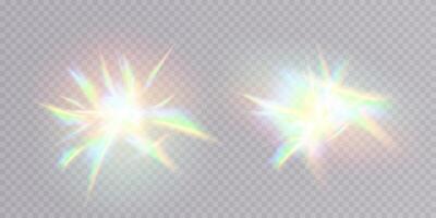 Colorful Light Sparkles and Glows to Dramatically Enhance Graphic Design Projects and Various Creative Endeavors vector