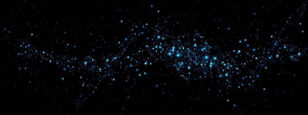 An Abstract Blue Starry Background design with vibrant Light Particles that inspire creativity and wonder
