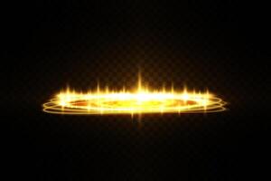 Golden Light Burst Effect showcasing a Radiant Glow along with Sparkles for an enchanting visual experience vector