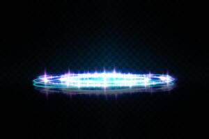 Dynamic Light Waves Against a Dark Background Showcase Dazzling Sparkles, Stunning Effects, and a Bright Glow vector