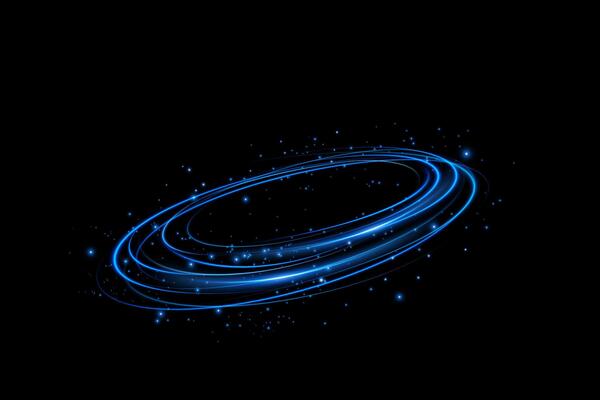In the vast expanse of cosmic space, beautiful glowing blue rings have been discovered, surrounded by twinkling stars