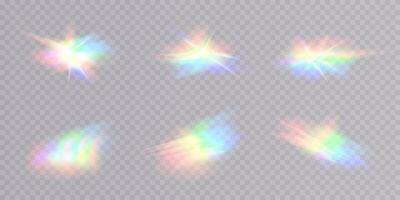 A stunning display of Colorful Light Effects paired with Abstract Rainbow Shapes perfect for creative Design vector