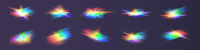 Discover stunning Colorful Light Flare Effects for enhancing graphic design and artistic expressions vector