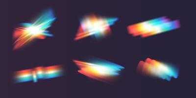 Explore stunning Colorful Light Effects and Glows, perfect for enhancing Creative Projects in various fields vector
