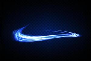 A captivating and dynamic blue light swirl effect on a dark background, creating an artistic atmosphere vector