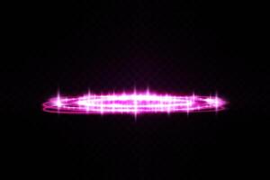 A Stunning Bright Pink Sparkling Light Effect Displayed Beautifully on a Deep Black Background Surface vector