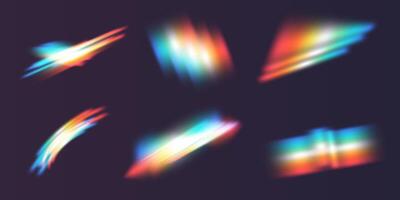Dynamic and Abstract Light Patterns Featuring a Variety of Vibrant and Eye Catching Colors and Effects vector
