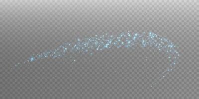 A mesmerizing Sparkling Blue Light Trail that features a stunning Glitter Effect, captivating and beautiful in design vector