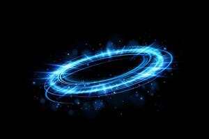 A Glowing Blue Energy Ring that features mesmerizing Sparkling Details in a beautiful and vibrant design vector