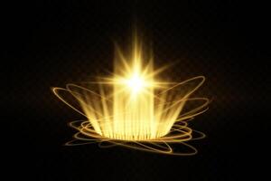 A Radiant Golden Burst filled with Energetic Lines creating a vibrant and dynamic visual experience vector