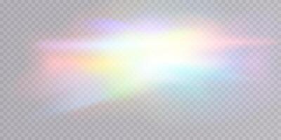 Soft Light Reflection Showcasing Stunning Beautiful Rainbow Hues on a Crystal Clear Background Surface vector