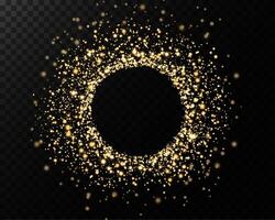 Experience the Beautiful Golden Sparkle Effect featuring an exquisite Center Space for an elegant design vector