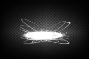 Experience a Shiny Light Effect accompanied by Elegant Swirls and Dazzling Glows that mesmerize the senses vector