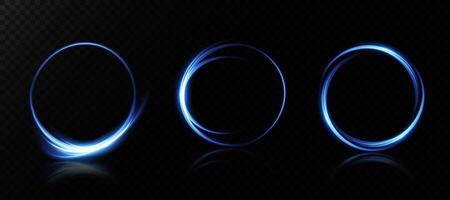 Discover the Elegant Blue Light Circles, perfect for enhancing Digital Design Elements with sophistication vector