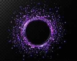 Captivating Magical Purple Sparkling Circle Featuring Gorgeous Glittering Effects That Mesmerize the Eye vector