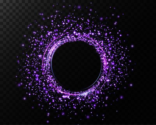 Captivating Magical Purple Sparkling Circle Featuring Gorgeous Glittering Effects That Mesmerize the Eye